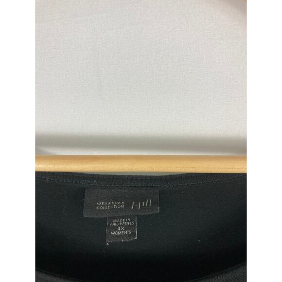 J Jill Wearever Collection Black Tunic Top Size 4X - Picture 2 of 4